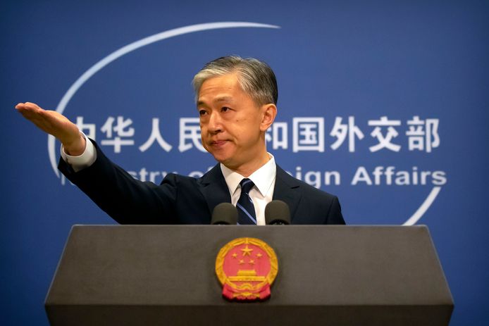Wang Wenbin, de woordvoerder van het Chinese ministerie van Buitenlandse Zaken.