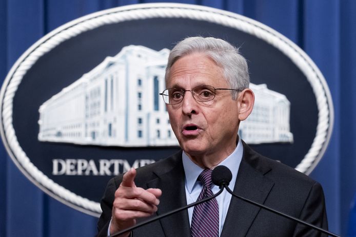 De Amerikaanse minister van Justitie Merrick Garland.