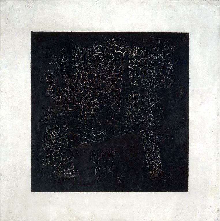 Russische kunstenaar
Kazimir Malevitsj (1879-1935) schilderde
vier versies van zijn ‘Zwart vierkant’ (1913).
Ze hangen nu in musea in Moskou en
Sint-Petersburg. Beeld Kazimir Malevitsj