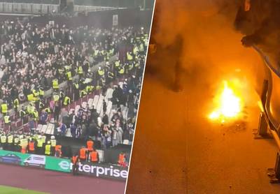 Ongeregeldheden in slotfase in Londen: Anderlecht-fans gooien vuurpijl in thuisvak, stoeltjes vliegen in het rond