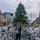 Kerstboom van 18 meter hoog staat weer op de Dam