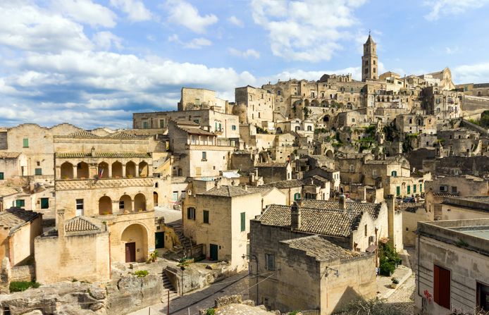 De 'sassi' in Matera.