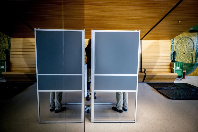 In Amare concertzaal in Den Haag kan woensdag gestemd worden voor de Provinciale Verkiezingen.  Beeld ANP