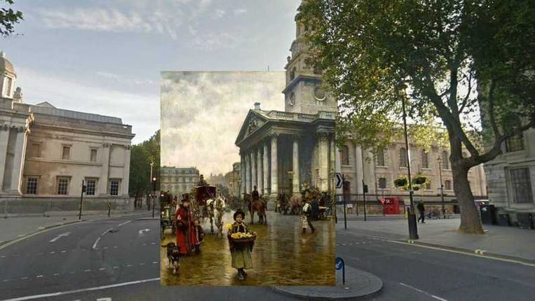 Church Street Street View Mix Van Oude Schilderijen Met Google Street View Is Schot In De Roos