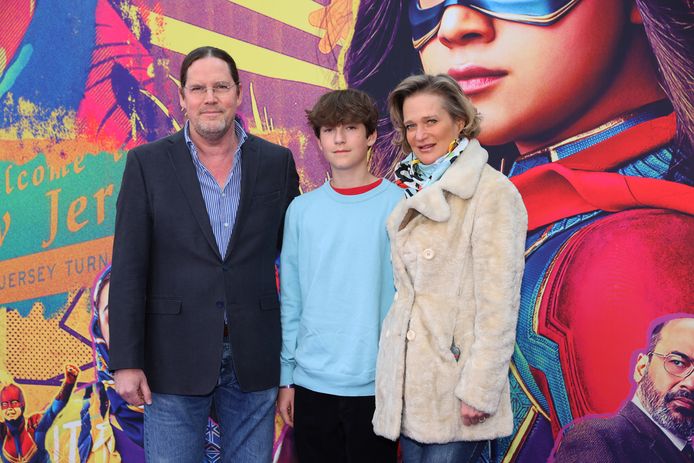 Принцесса Дельфина любит героев Marvel, поэтому приехала с мужем Джимом и их сыном Оскаром.