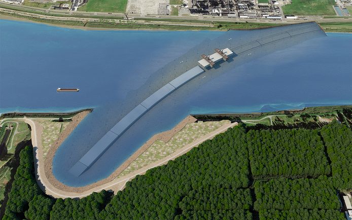 De Scheldetunnel gaat op Rechteroever ondergronds ter hoogte van het Noordkasteel. Op Linkeroever komt hij weer boven aan het Sint-Annaknooppunt tussen het Sint-Annabos en het natuurgebied Blokkersdijk.