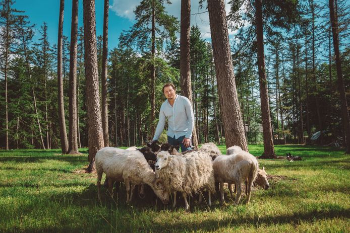 Schaapsherder Daniel Versteegh uit Doorn.  ,,Het is prachtig om te zien hoe mensen groeien tijdens een training.”