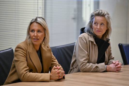 Belgisch minister van Defensie Ludivine Dedonder en haar Nederlandse collega Kajsa Ollongren