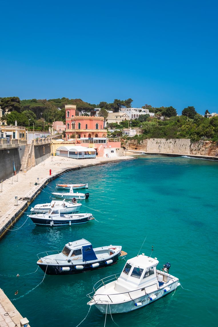 Een lege jachthaven in Tricase, in Basso Salento. Beeld hemis.fr via AFP