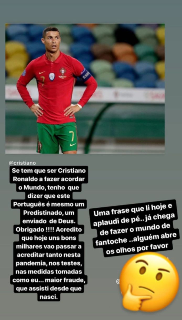 De Instagramstory van Ronaldo's zus