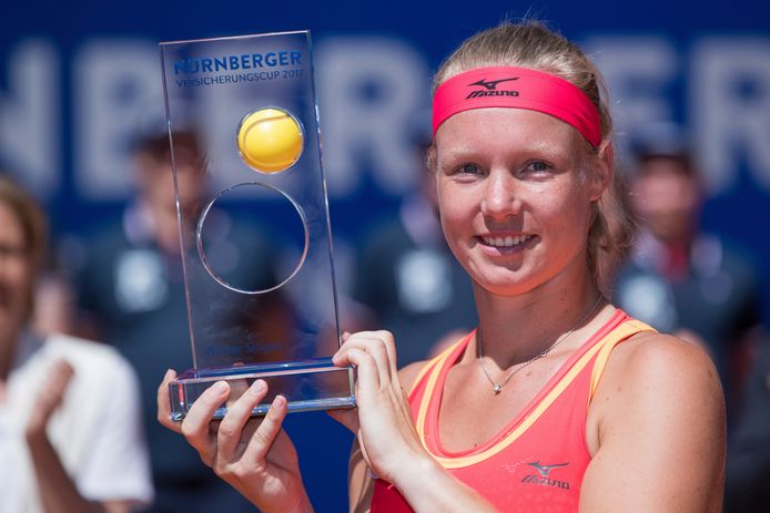 Kiki Bertens na haar zege in Neurenberg.