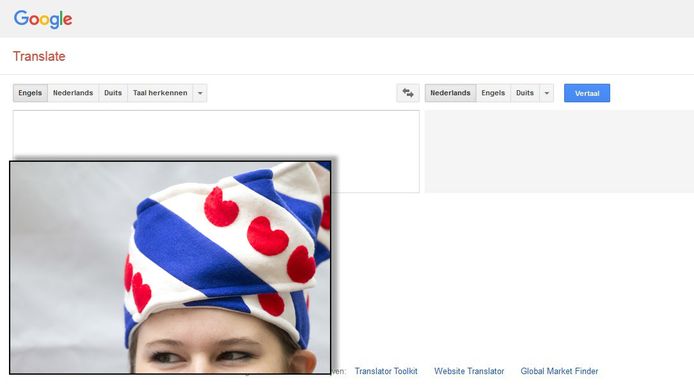 het fries wordt opgenomen in google