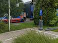 De twee laadpalen die er al zijn, aan sporthal Michelsberg op het Nieuw Centrum in Spiere