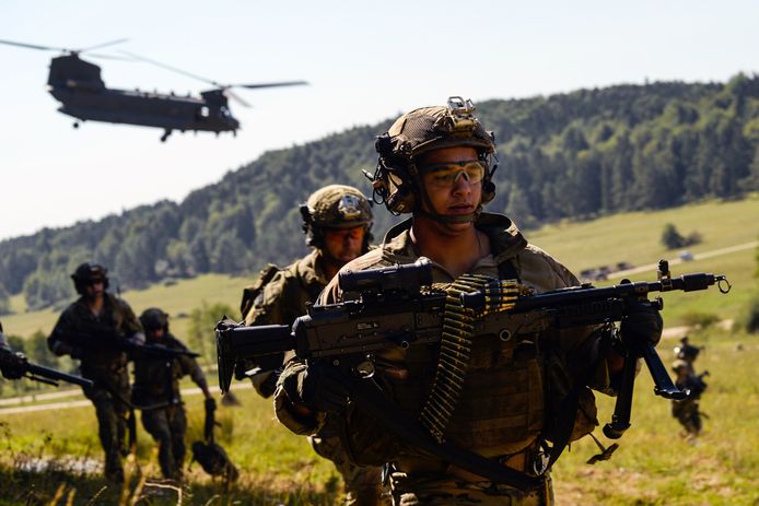 Amerikaanse soldaten tijdens een oefening in Duitsland