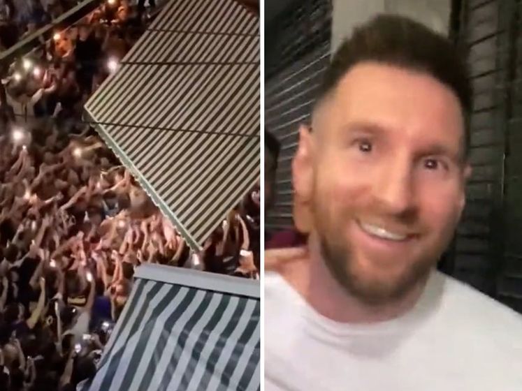 Uitzinnige menigte wacht Messi op na etentje in Argentinië