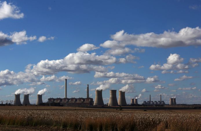 Een energiecentrale van Eskom in de  Mpumalanga provincie in Zuid-Afrika.