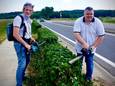 Burgemeester Rudi Beeken en schepen van Openbare Werken Gunther Clinckx grepen zelf in.