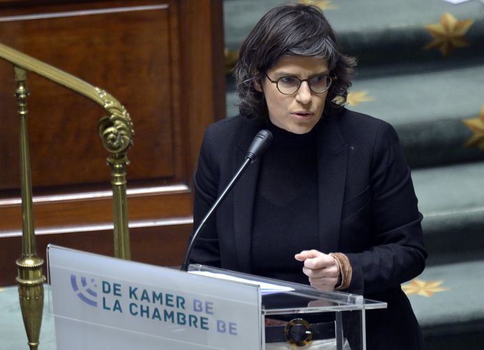 Minister van Energie Tinne Van der Straeten (Groen) in de Kamer