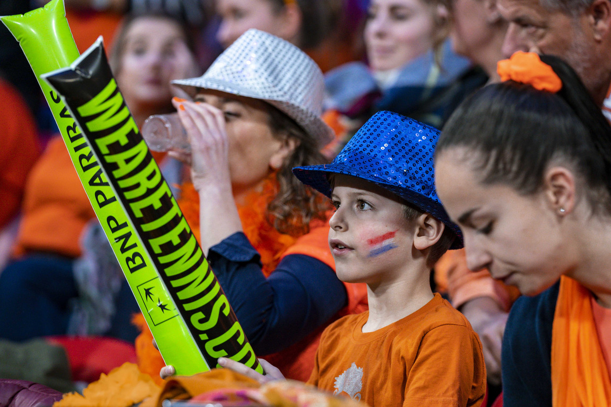 Toeschouwers bij een duel om de FED-cup. Beeld ANP