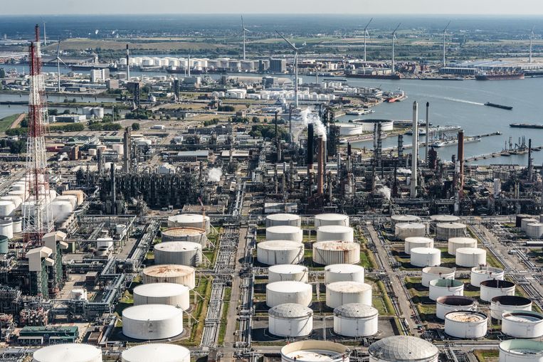 De haven van Antwerpen. De Belgische industrie kromp met 0,2 procent in het tweede kwartaal. Beeld Tessa Kraan