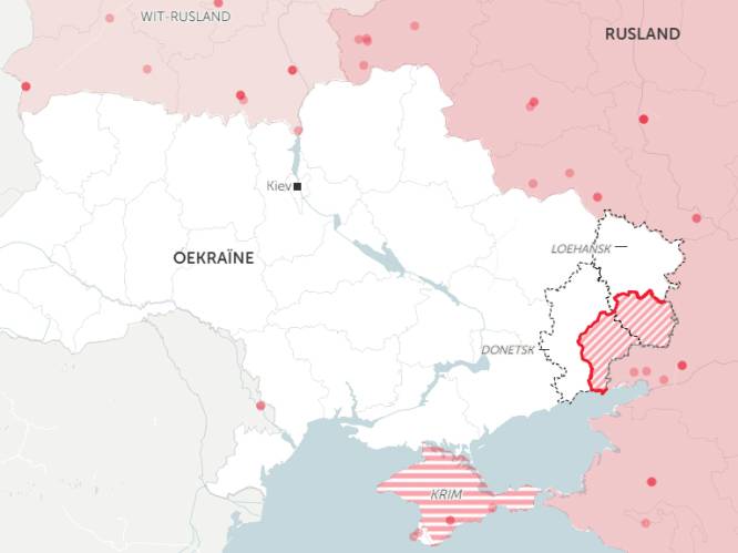 IN KAART. Poetin valt Oekraïne binnen “om volksrepublieken Donetsk en Loehansk te beschermen”
