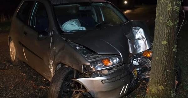 Vrouw gewond bij botsing tegen boom in Beers