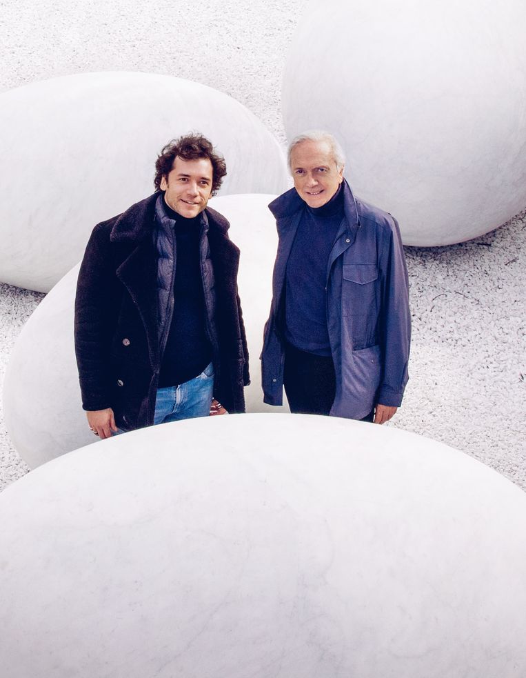 Charles en Édouard Carmignac, eigenaars van de imposante kunstcollectie.  Beeld Matthieu Salvaing