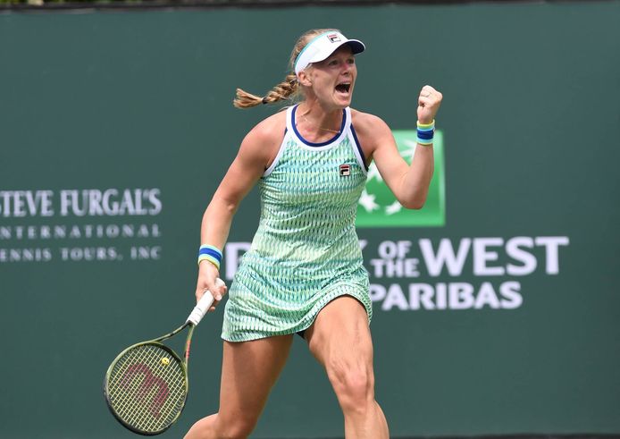 Kiki Bertens onlangs op toernooi Indian Wells.