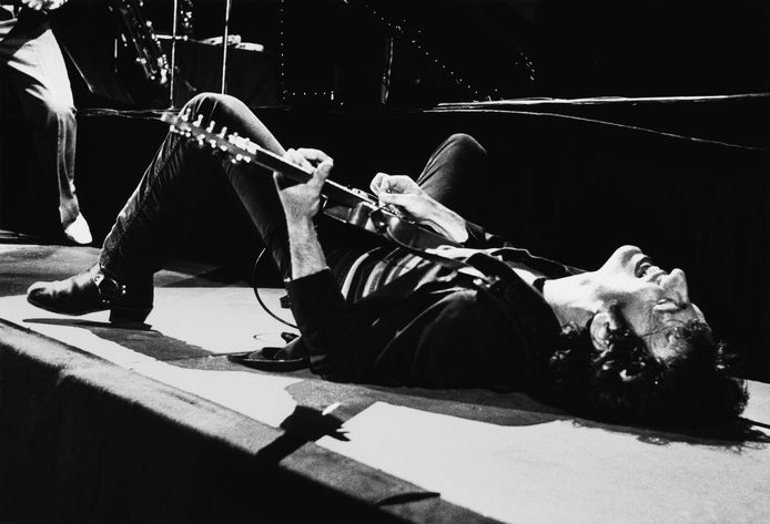 Bruce Springsteen tijdens een optreden in 1979