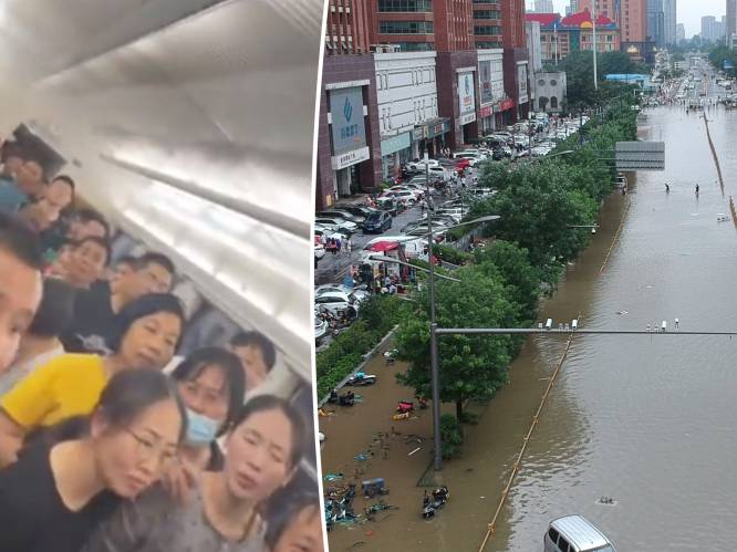 Zwaarste regenval in 100 jaar in Chinese metropool: minstens 25 doden, “pendelaars zitten al 44 uur vast”
