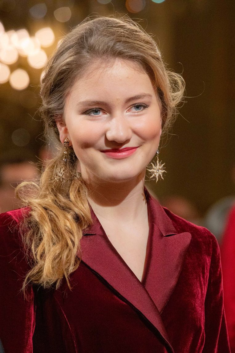 2019: Elisabeth tijdens het jaarlijkse kerstconcert in het Koninklijk Paleis van Brussel Beeld Getty Images