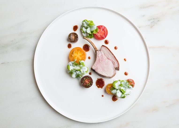 Een gerecht in The Modern, waar Abram Bissel Chef is. Beeld The Modern