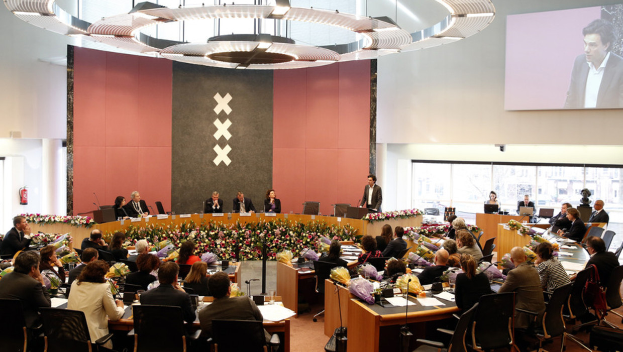 De raadszaal van de gemeente Amsterdam Beeld anp