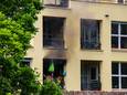 Het appartement waar de brand uitbrak.