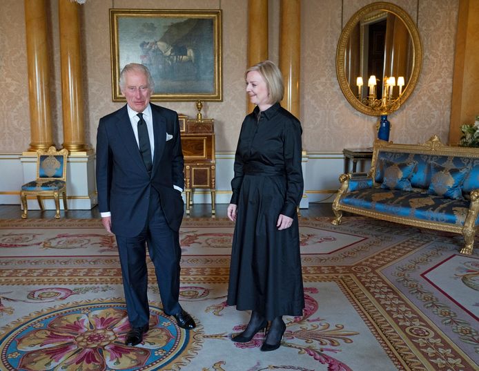 De Britse koning Charles III en de Britse premier Liz Truss