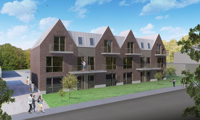 Op de plaats van een paar verouderde woningen aan de Van der Maelstedeweg in Hulst komt een complex met twaalf huurappartementen.