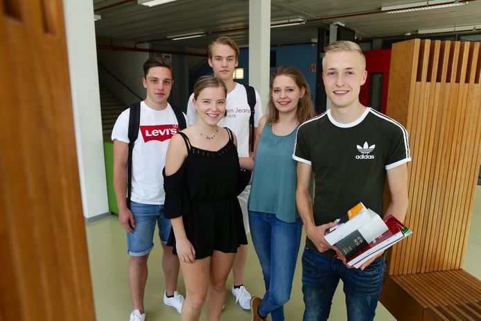 Martijn Ellens, Sanne Brouwer, Loek Slob, Nina Jansen en Jesse de Rover.
