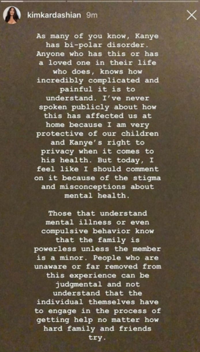 Kim reageerde op de uitlatingen van Kanye.