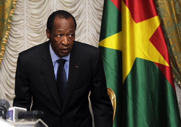 Blaise Compaoré in 2014, een jaar voor zijn afzetting. Beeld AFP
