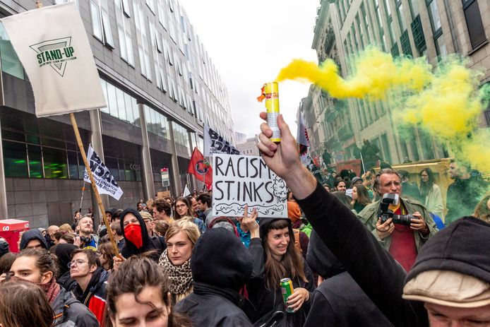 Ilustratiefoto: protest tegen de opmars van extreemrechts en facisme in Brussel, mei vorig jaar.