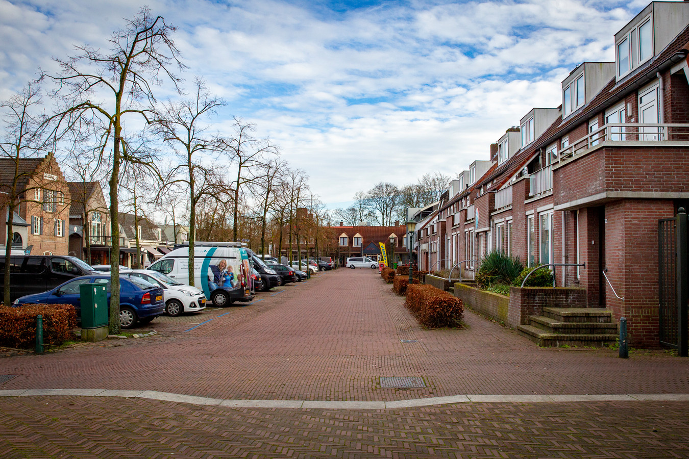 Het beoogde gebied in het centrum van Bergeijk waar straks de nieuwe Albert Heijn komt.