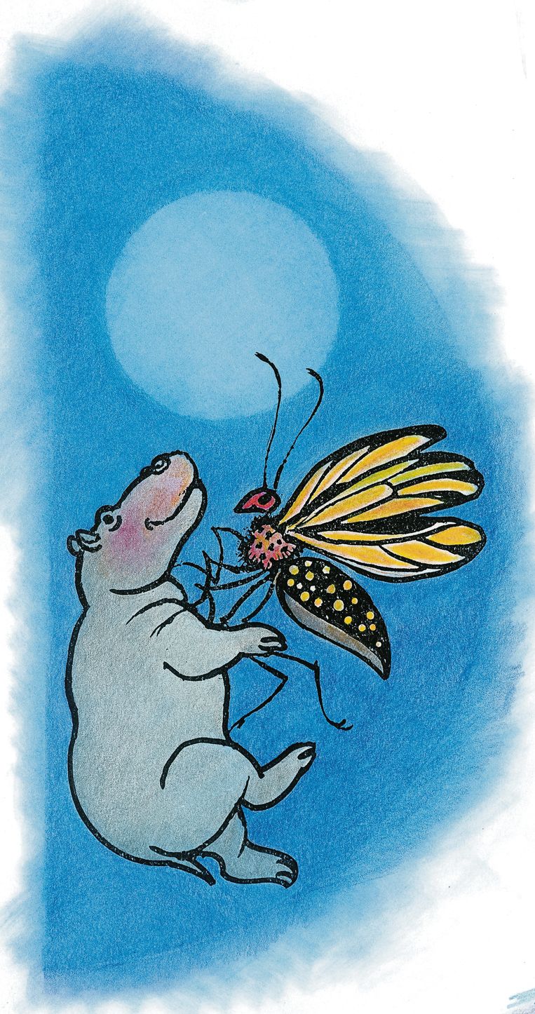 Illustratie uit Toon Tellegens ‘Het feest op de maan’, 2000. Beeld Mance Post 