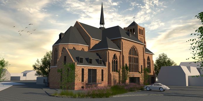 De kapel bevindt zich aan de zijde van de Oude Kerkstraat en aan de kant van de Klokstraat komen de appartementen.