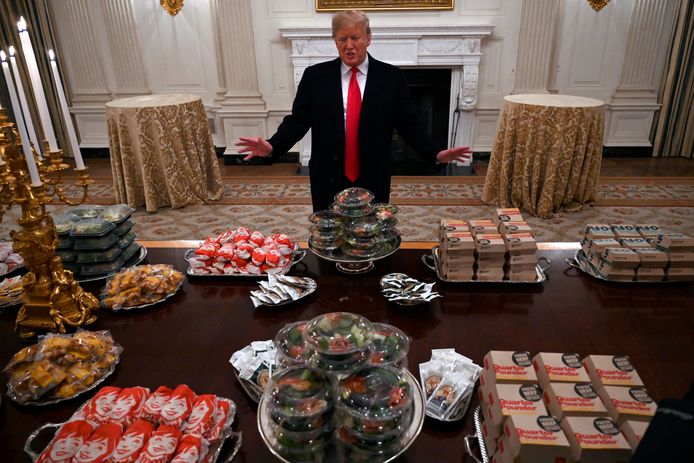 Een voorkeur voor een bepaalde fastfoodketen heeft Trump naar eigen zeggen niet, "als het maar Amerikaans is”.
