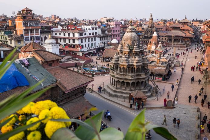 De Nepalese hoofdstad Kathmandu.