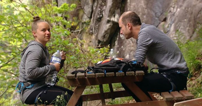 Monique en Vincent tijdens een date.