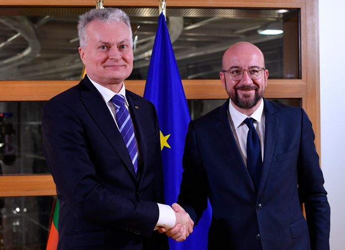 Charles Michel ontvangt vanavond de Litouwse president Gitanas Nauseda in Brussel.