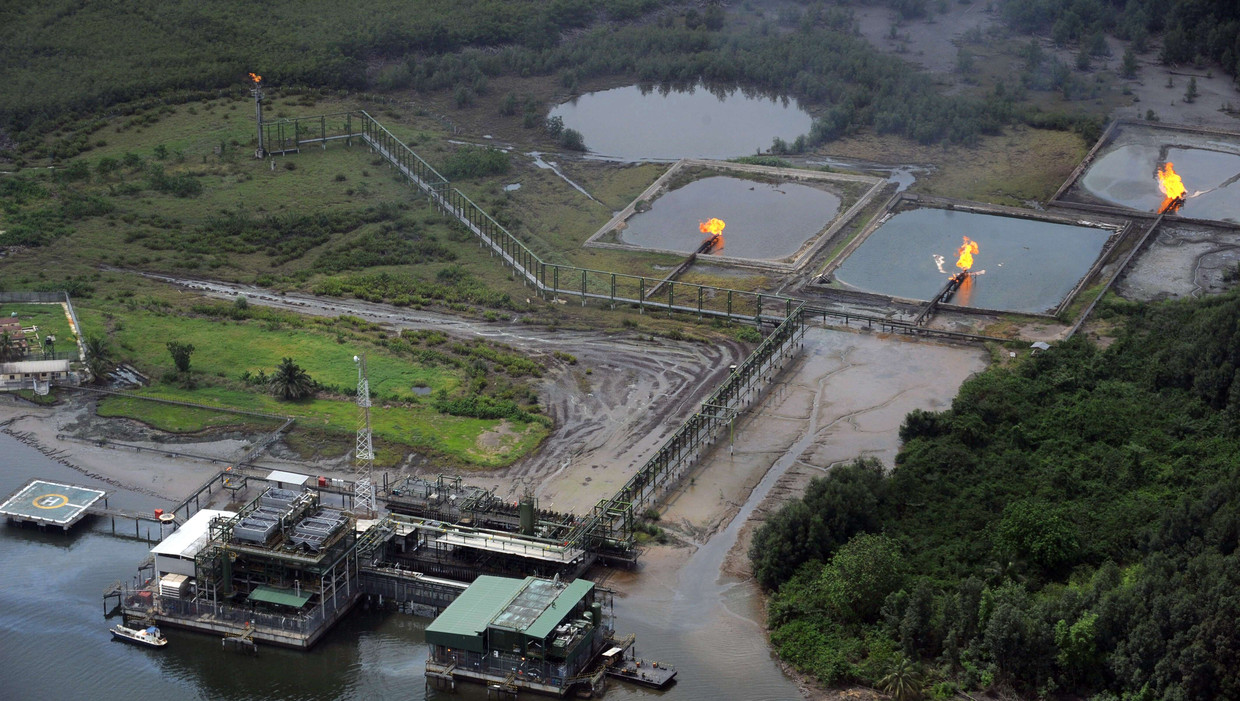 De Shell-installatie in de Niger-Delta. Beeld afp