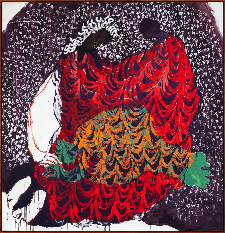 ‘Cosmic Prayer’ van Portia Zvavahera, uit 2019. Beeld The Ekard  Collection, De Fundatie