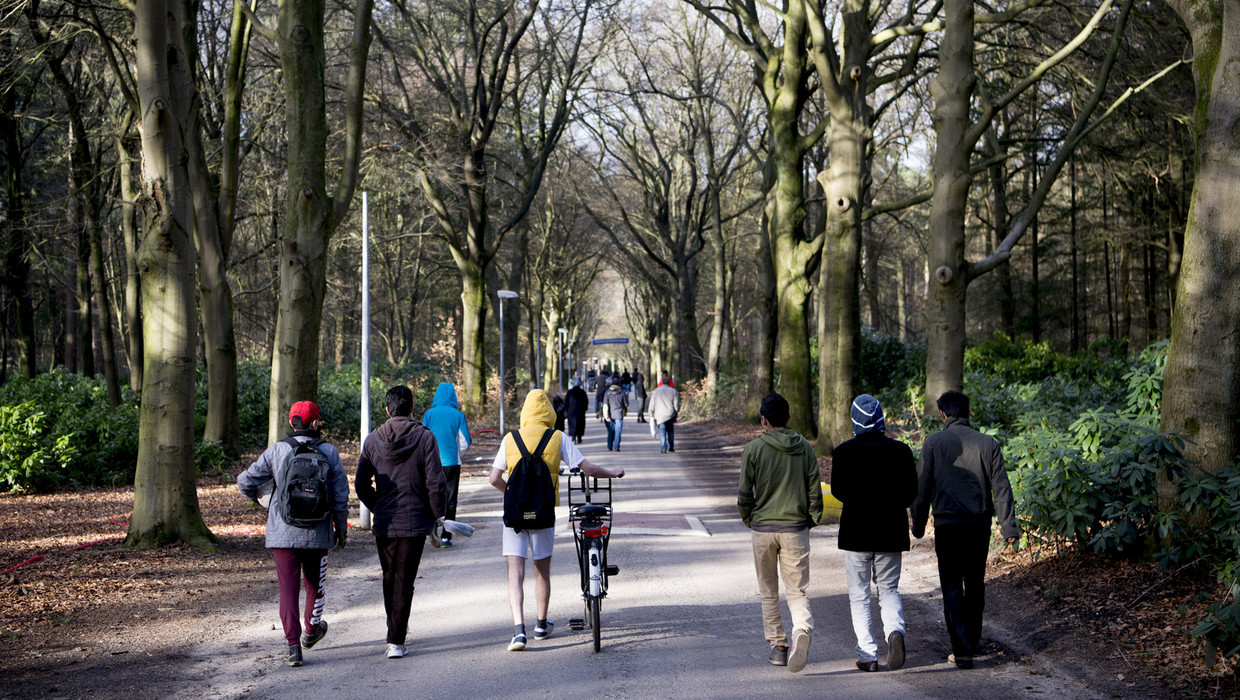 Vluchtelingen bij Heumensoord Beeld ANP